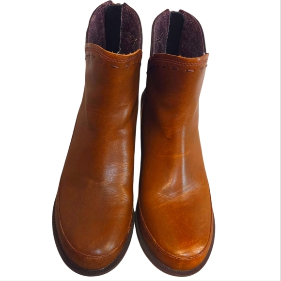 Chaco Cataluna Mid Boot Women's 7 Leather Brown Tan Zipper Heel Ankle JCH107490 - Picture 5 of 7